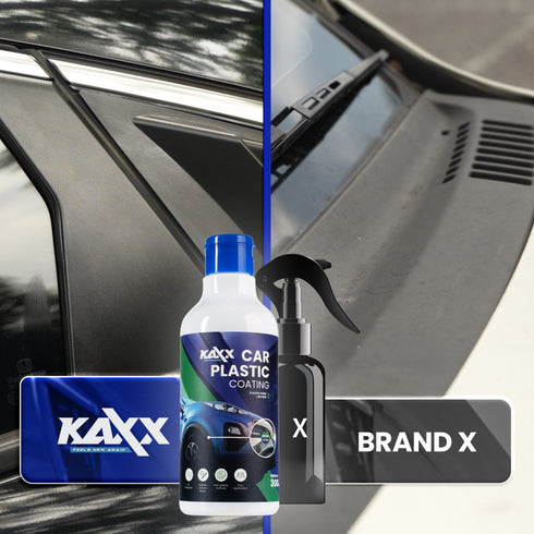 KAXX Car Plastic Coating 300ml | Restore Black Trim | UV Protection, Non-Greasy Shine, Easy Apply