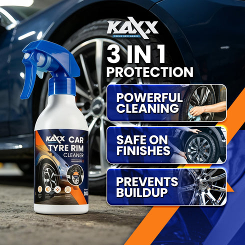 KAXX Car Tyre Rim Cleaner 300ml | Removes Rust & Brake Dust | Colour Changing Formula, Deep Clean