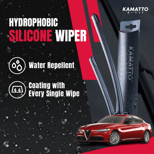 Kamatto Wiper Alfa Romeo Giulia 952 (2016-Present) Hydrophobic Silicone Water Repelling Coating