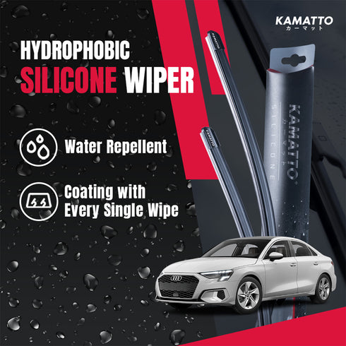 Kamatto Wiper Audi A3 Sedan 8Y (2020-Present) Hydrophobic Silicone Water Repelling Coating