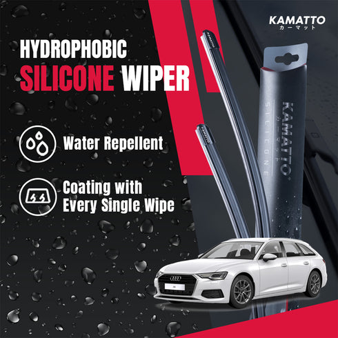 Kamatto Wiper Audi A6 C8/4K Avant/Wagon (2018-Present) Hydrophobic Silicone Water Repelling Coating