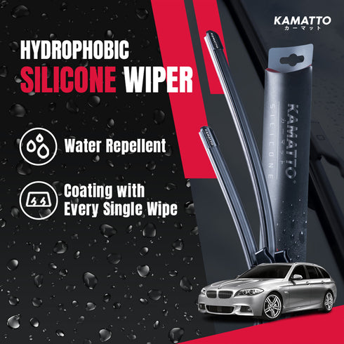 Kamatto Wiper BMW 5 Series F11 Touring/Wagon (2010-2017) Hydrophobic Silicone Water Repelling Coating