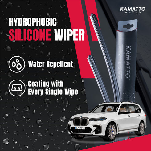 Kamatto Wiper BMW X7 G07 (2019-Present) Hydrophobic Silicone Water Repelling Coating