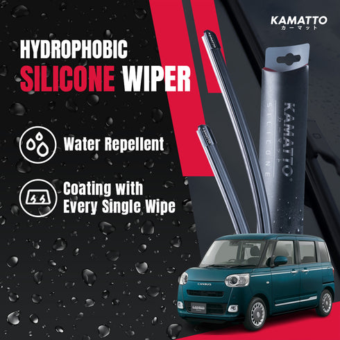 Kamatto Wiper Daihatsu Move Canbus LA850 (2022-Present) Hydrophobic Silicone Water Repelling Coating