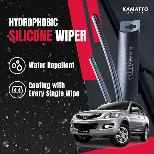 Kamatto Wiper Great Wall Haval H5 Pre-Facelift (2010-2020) Hydrophobic Silicone Water Repelling Coating