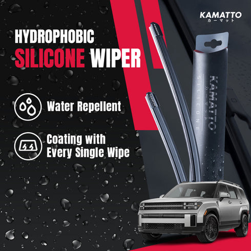 Kamatto Wiper Hyundai Santa Fe MX5 Hybrid 7-Seater (2024-Present) Hydrophobic Silicone Water Repelling Coating