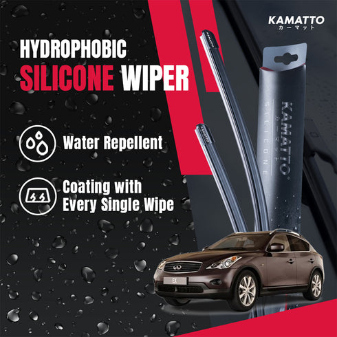 Kamatto Wiper Infiniti EX25 J50 (2007-2013) Hydrophobic Silicone Water Repelling Coating