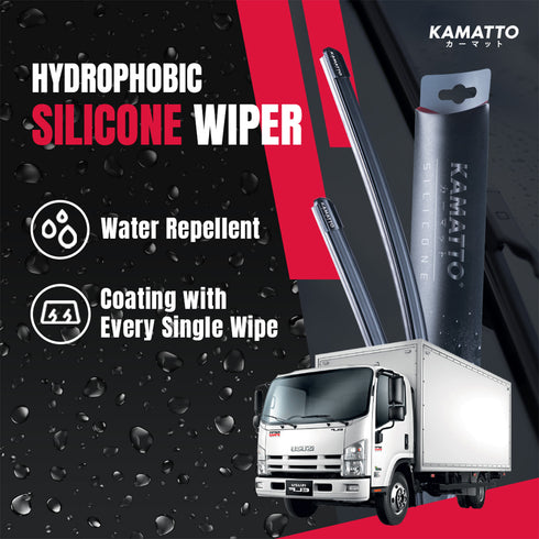 Kamatto Wiper Isuzu ELF/N-Series (2014-PRESENT) Hydrophobic Silicone Water Repelling Coating