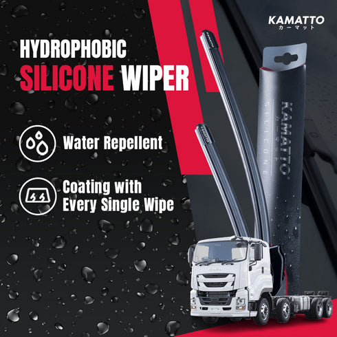 Kamatto Wiper Isuzu Giga CYH (2015-Present) Hydrophobic Silicone Water Repelling Coating