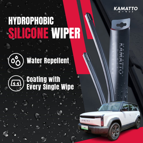 Kamatto Wiper Jaecoo J6 EV (2025-Present) Hydrophobic Silicone Water Repelling Coating