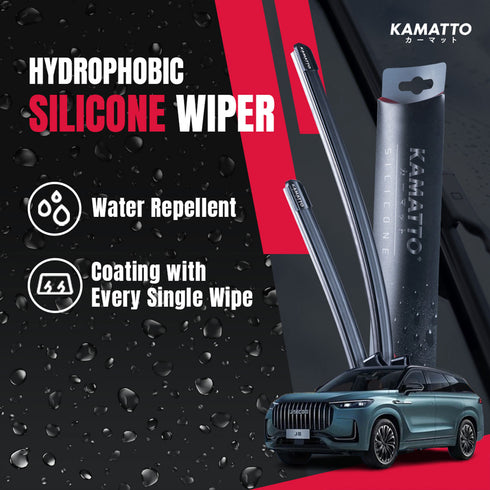 Kamatto Wiper Jaecoo J8 (2025-Present) Hydrophobic Silicone Water Repelling Coating