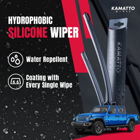 Kamatto Wiper Jeep Gladiator JT (2020-Present) Hydrophobic Silicone Water Repelling Coating