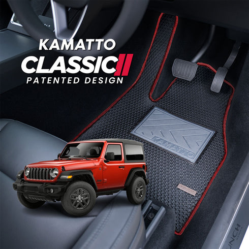 Kamatto Classic Jeep Wrangler JL 3-Door (2018-Present) Car Floor Mat and Carpet