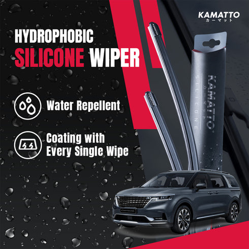 Kamatto Wiper Kia Carnival Facelift KA4 11-Seater (2020-Present) Hydrophobic Silicone Water Repelling Coating