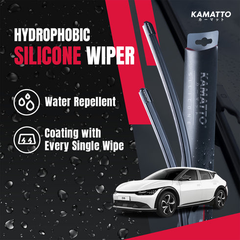 Kamatto Wiper Kia EV6 CV (2022-Present) Hydrophobic Silicone Water Repelling Coating