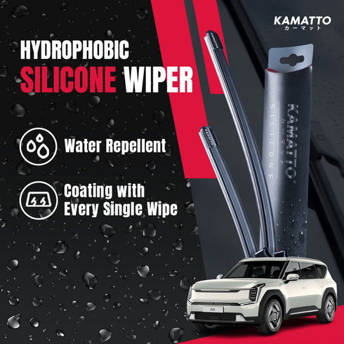 Kamatto Wiper Kia EV9 MV 6-Seater (2024-Present) Hydrophobic Silicone Water Repelling Coating