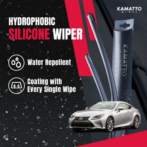 Kamatto Wiper Lexus RC Coupe XC10 (2015-Present) Hydrophobic Silicone Water Repelling Coating