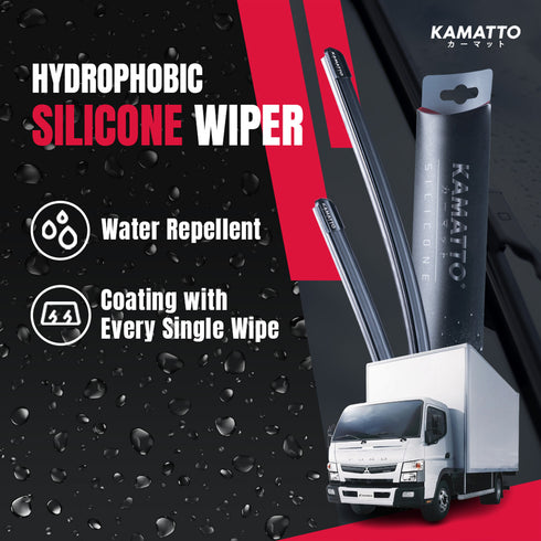 Kamatto Wiper MItsubishi Fuso Canter 8th Gen FEB21E (2020-Present) Hydrophobic Silicone Water Repelling Coating