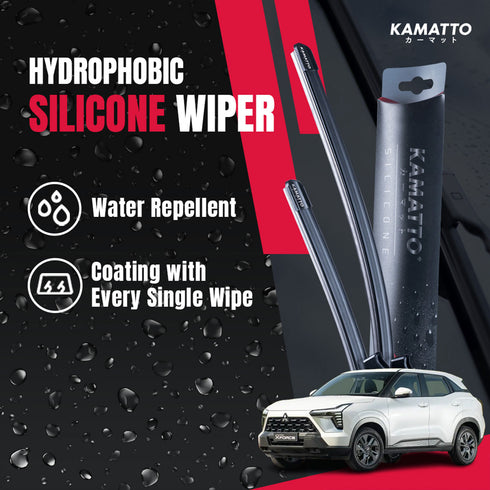 Kamatto Wiper Mitsubishi XForce (2026-Present) Hydrophobic Silicone Water Repelling Coating