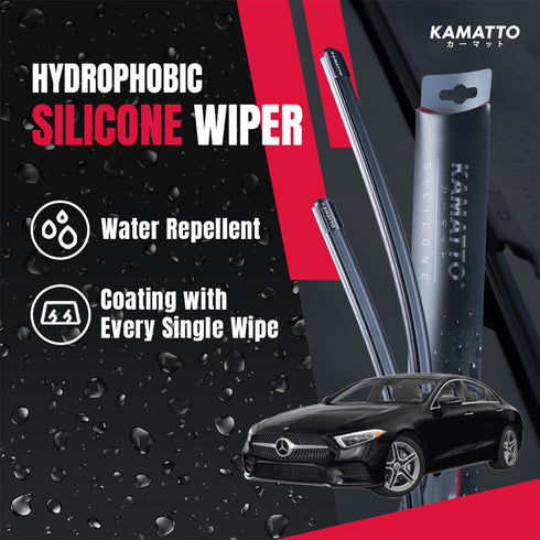 Kamatto Wiper Mercedes Benz CLS-Class C257 (2018-Present) Hydrophobic Silicone Water Repelling Coating