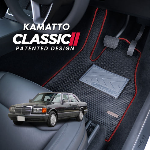 Kamatto Classic Mercedes Benz S-Class W126 300SE (1979-1992) Car Floor Mat and Carpet