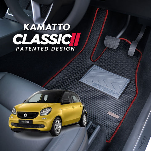 Kamatto Classic Mercedes Benz Smart Forfour W453 Petrol (2014-2019) Car Floor Mat and Carpet