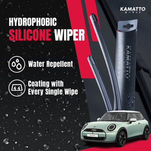 Kamatto Wiper Mini Cooper S 3-Door F66 Petrol (2024-Present) Hydrophobic Silicone Water Repelling Coating