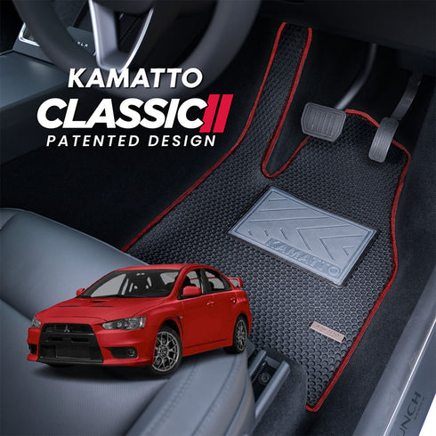 Kamatto Classic Mitsubishi Lancer Evolution 10 (2007-2016) Car Floor Mat and Carpet
