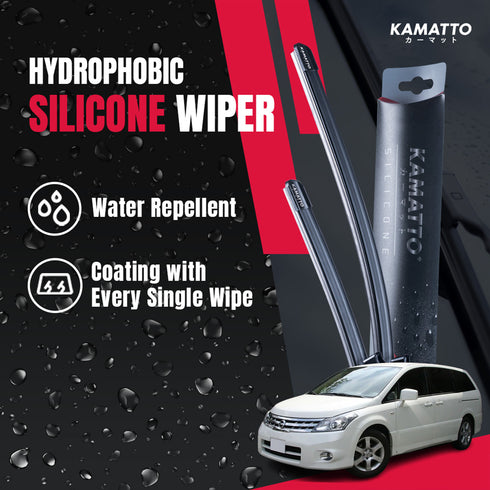 Kamatto Wiper Nissan Presage U31 7-Seater (2003-2009) Hydrophobic Silicone Water Repelling Coating