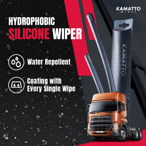 Kamatto Wiper Nissan UD Quester CKE330 (2013-Present) Hydrophobic Silicone Water Repelling Coating