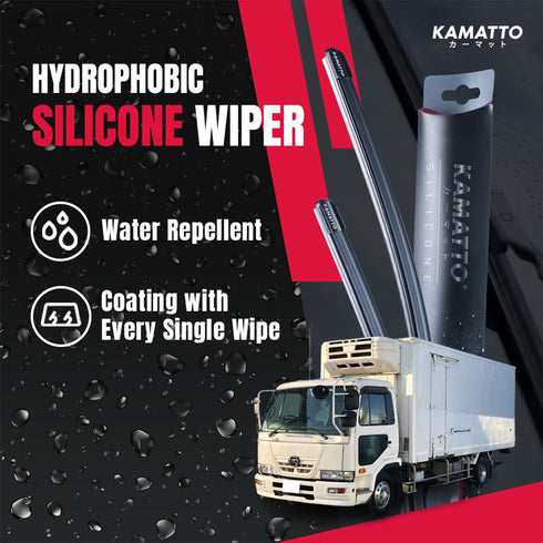 Kamatto Wiper Nissan UD Truck MK37 (1993-2011) Hydrophobic Silicone Water Repelling Coating