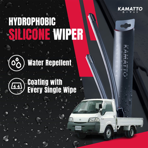 Kamatto Wiper Nissan Vanette Truck SKP2T 2-Wheel (1999-Present) Hydrophobic Silicone Water Repelling Coating