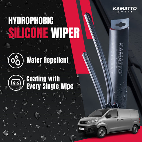 Kamatto Wiper Peugeot e-Expert K0 Panel Van (2016-Present) Hydrophobic Silicone Water Repelling Coating
