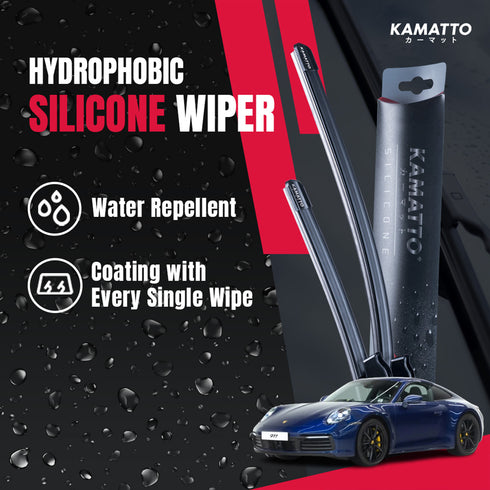 Kamatto Wiper Porsche 911 992 (2019-Present) Hydrophobic Silicone Water Repelling Coating