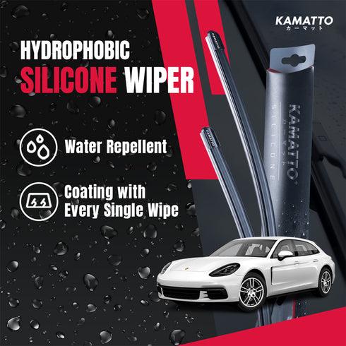 Kamatto Wiper Porsche Panamera 971 Sport Turismo(Wagon) (2016-Present) Hydrophobic Silicone Water Repelling Coating