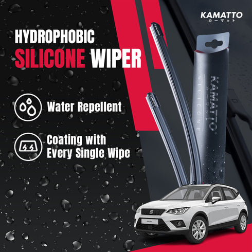 Kamatto Wiper Seat Arona KJ7 (2017-Present) Hydrophobic Silicone Water Repelling Coating