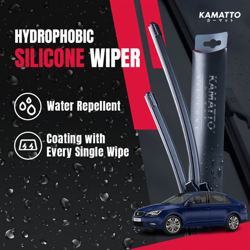 Kamatto Wiper SEAT Toledo MK4 KG (2012-2018) Hydrophobic Silicone Water Repelling Coating