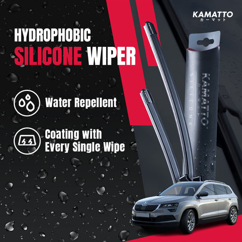 Kamatto Wiper Skoda Karoq NU 7 (2017-Present) Hydrophobic Silicone Water Repelling Coating