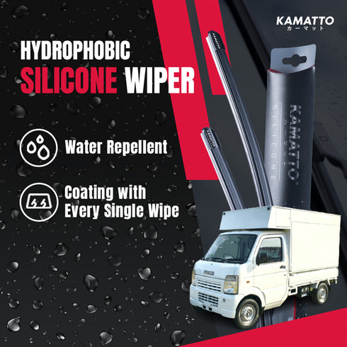 Kamatto Wiper Suzuki Carry Truck DA63T (1999-2013) Hydrophobic Silicone Water Repelling Coating