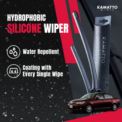 Kamatto Wiper Toyota Corolla Axio E160 (2012-Present) Hydrophobic Silicone Water Repelling Coating