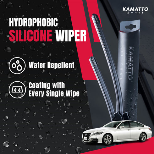 Kamatto Wiper Toyota Crown S220 (2018-2022) Hydrophobic Silicone Water Repelling Coating