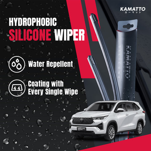 Kamatto Wiper Toyota Innova Zenix AG10 (2023-Present) Hydrophobic Silicone Water Repelling Coating