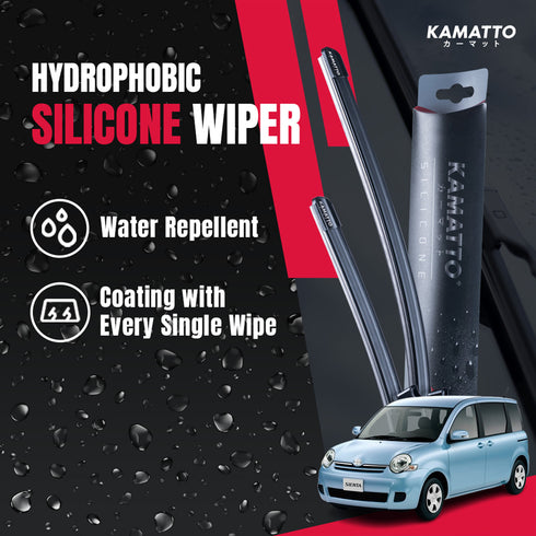 Kamatto Wiper Toyota Sienta XP80 (2003-2015) Hydrophobic Silicone Water Repelling Coating
