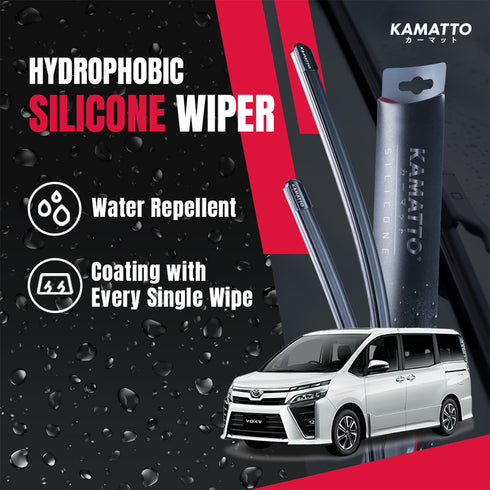 Kamatto Wiper Toyota Noah/ Voxy/ Esquire R80 7-Seater (2014-2021) Hydrophobic Silicone Water Repelling Coating