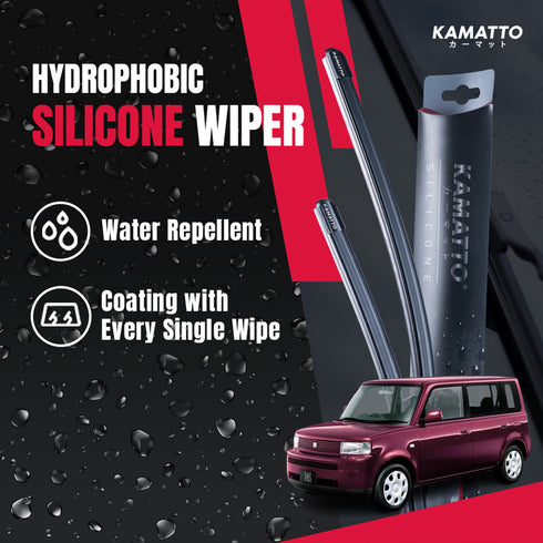 Kamatto Wiper Toyota bB XP30 (2000-2005) Hydrophobic Silicone Water Repelling Coating