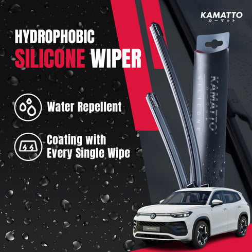 Kamatto Wiper Volkswagen Tayron 7-Seater (2026-Present) Hydrophobic Silicone Water Repelling Coating