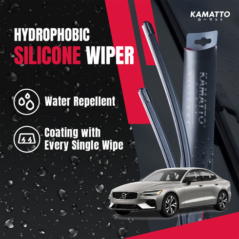 Kamatto Wiper Volvo S60 (2020-Present) Hydrophobic Silicone Water Repelling Coating