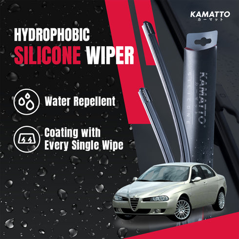Kamatto Wiper Alfa Romeo 156 932 (2000-2005) Hydrophobic Silicone Water Repelling Coating