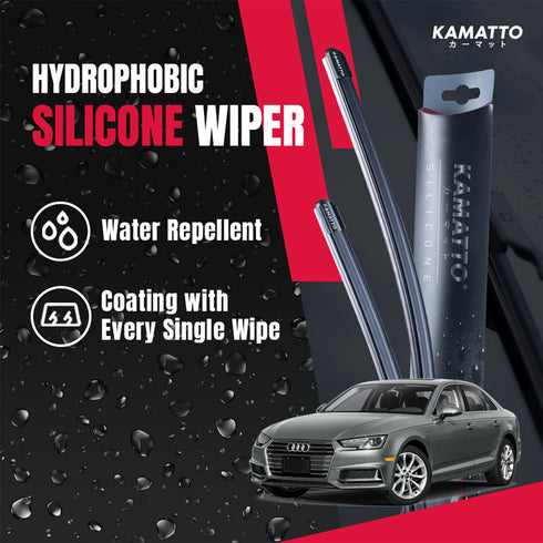 Kamatto Wiper Audi A4 B9 (2016-Present) Hydrophobic Silicone Water Repelling Coating
