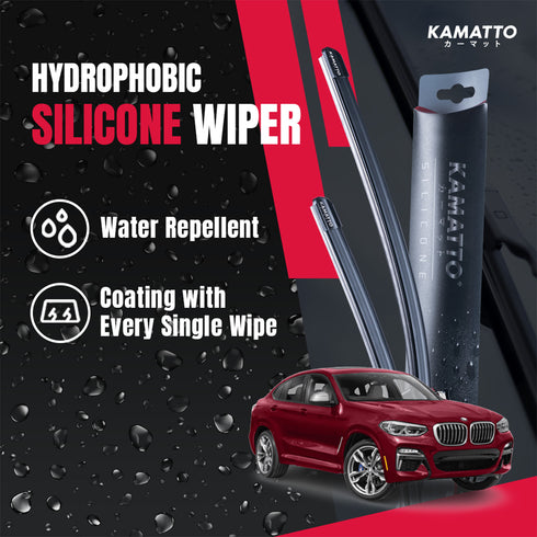 Kamatto Wiper BMW X4 G02 M-Sport (2018-Present) Hydrophobic Silicone Water Repelling Coating